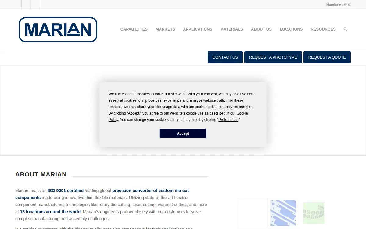 Homepage of Marian Fort Worth, INC.