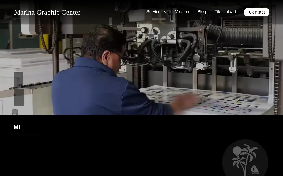 Homepage of Marina Graphic Center INC