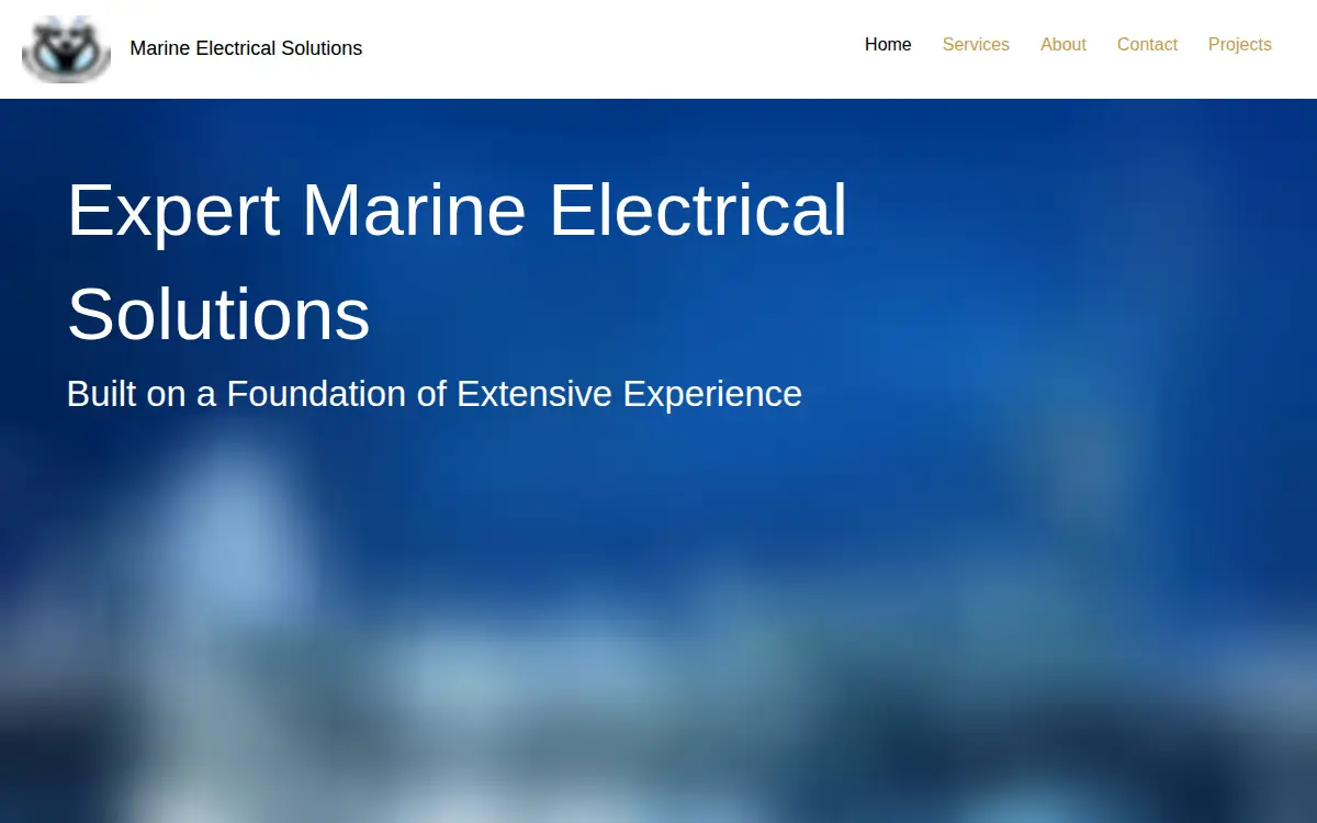 Homepage of Marine Electrical Solutions, LLC