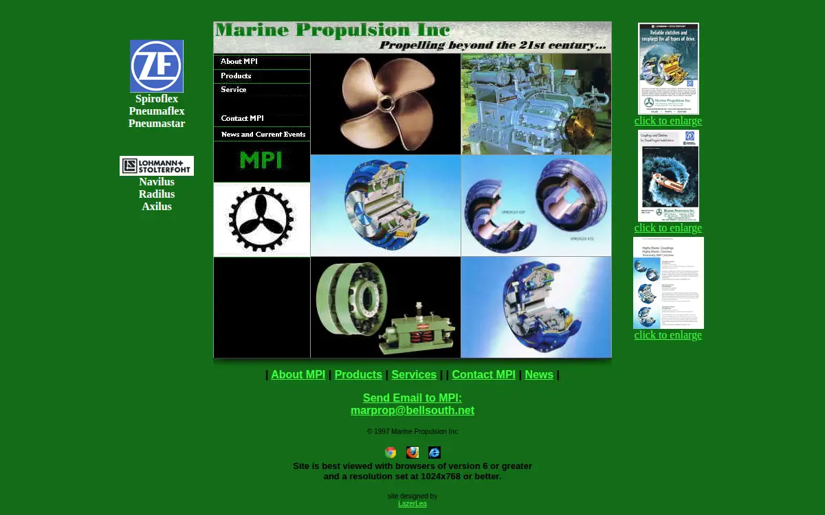 Homepage of Marine Propulsion INC