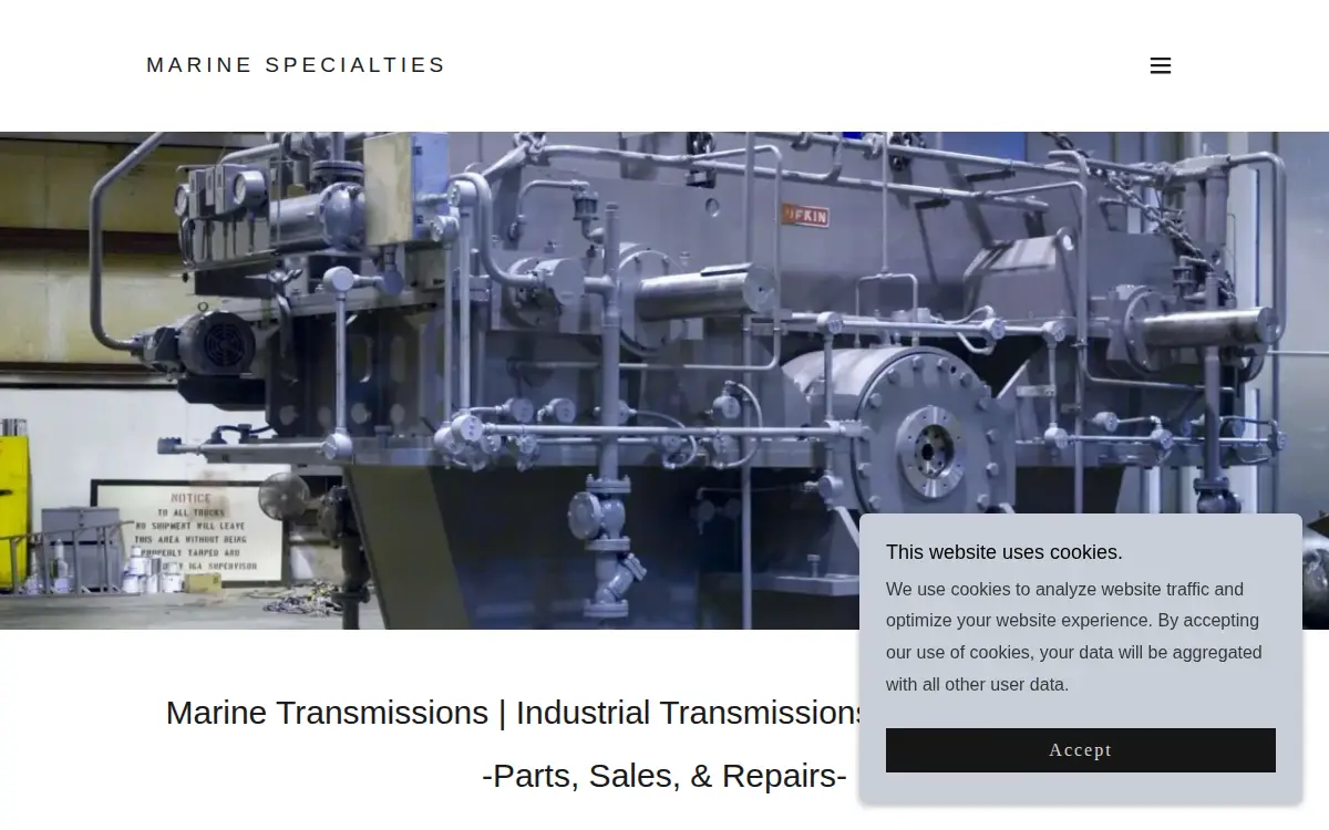 Homepage of Marine Specialties, INC.