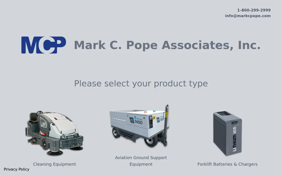 Homepage of Mark C. Pope Associates, INC.