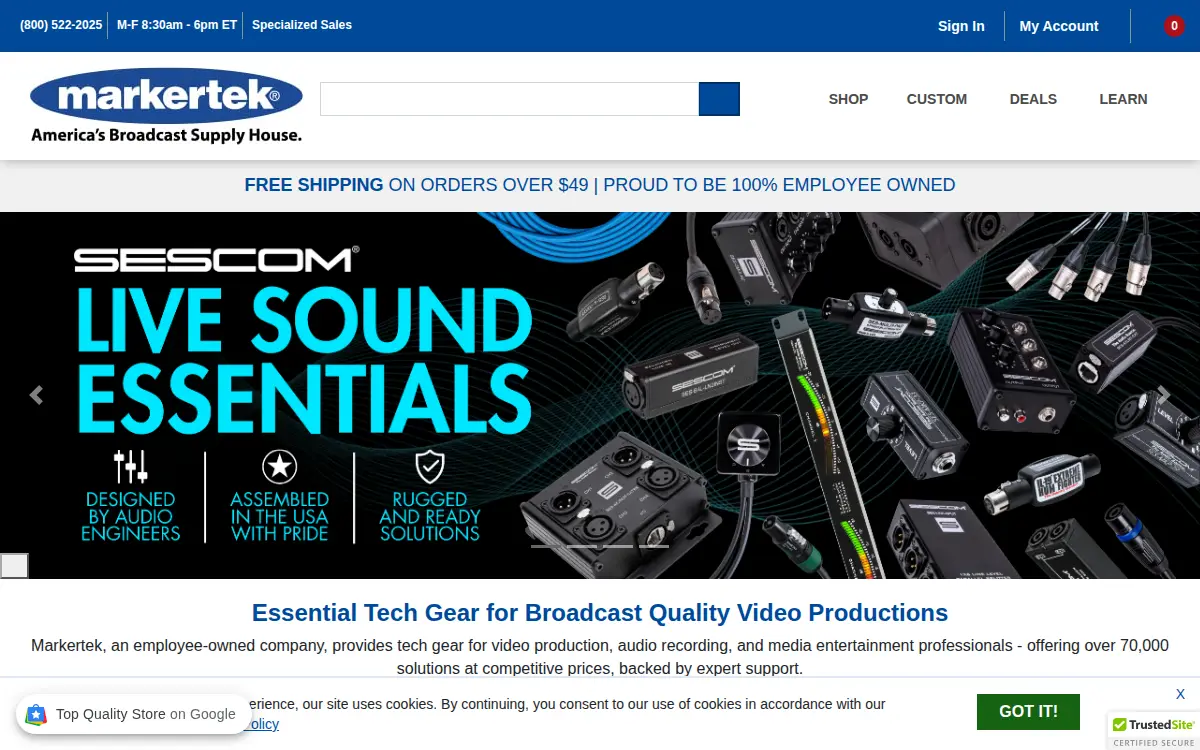 Homepage of Tower Products Incorporated