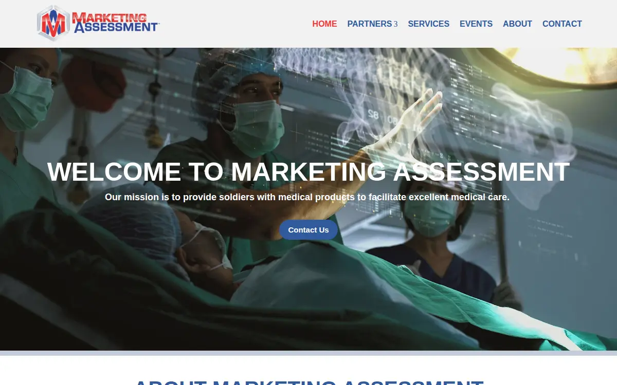 Homepage of Marketing Assessment, INC.