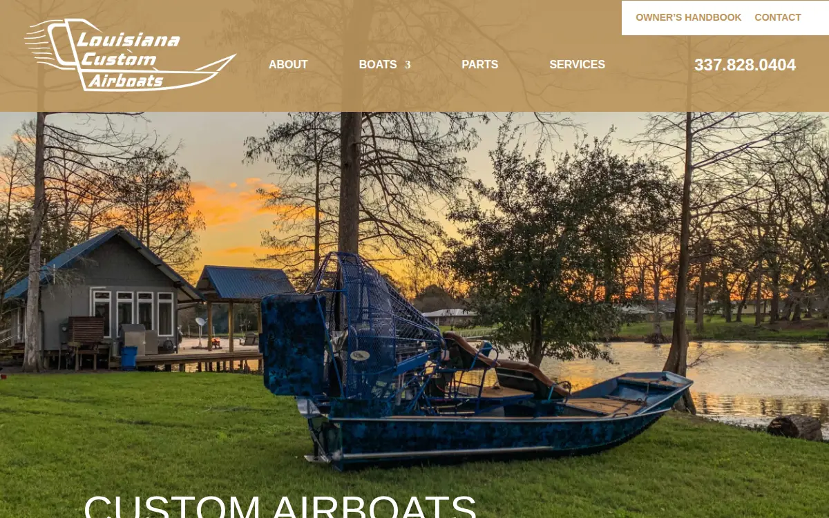 Homepage of Marks Airboats, INC.