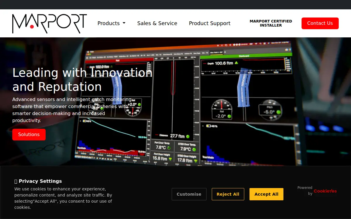 Homepage of Marport Americas INC