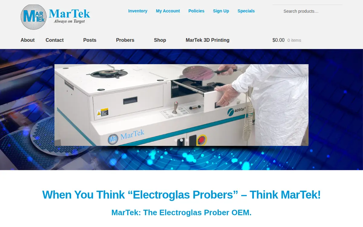Homepage of Martek INC