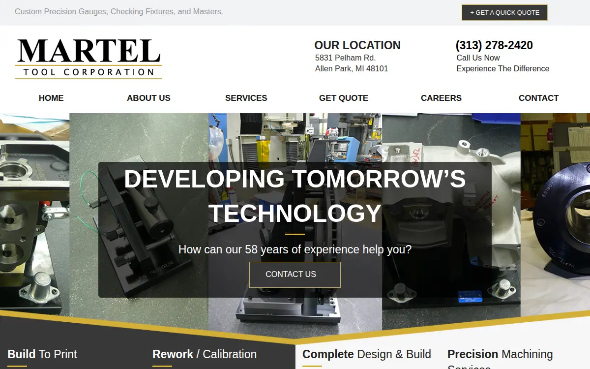 Homepage of Martel Tool CORP