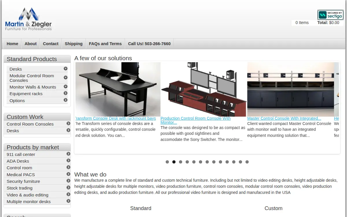 Homepage of Martin & Ziegler, INC.
