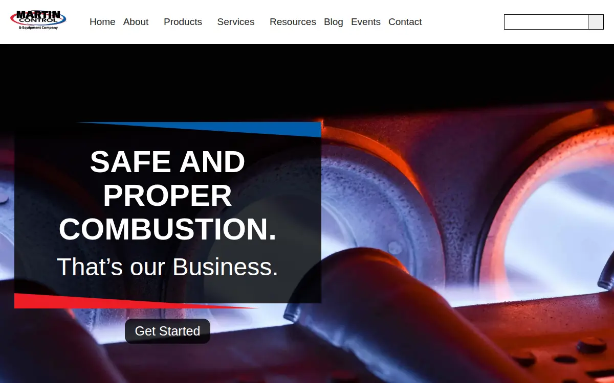 Homepage of Martin Control & Equipment Company