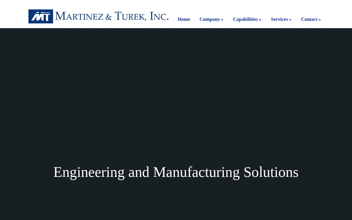 Homepage of Martinez and Turek, INC.
