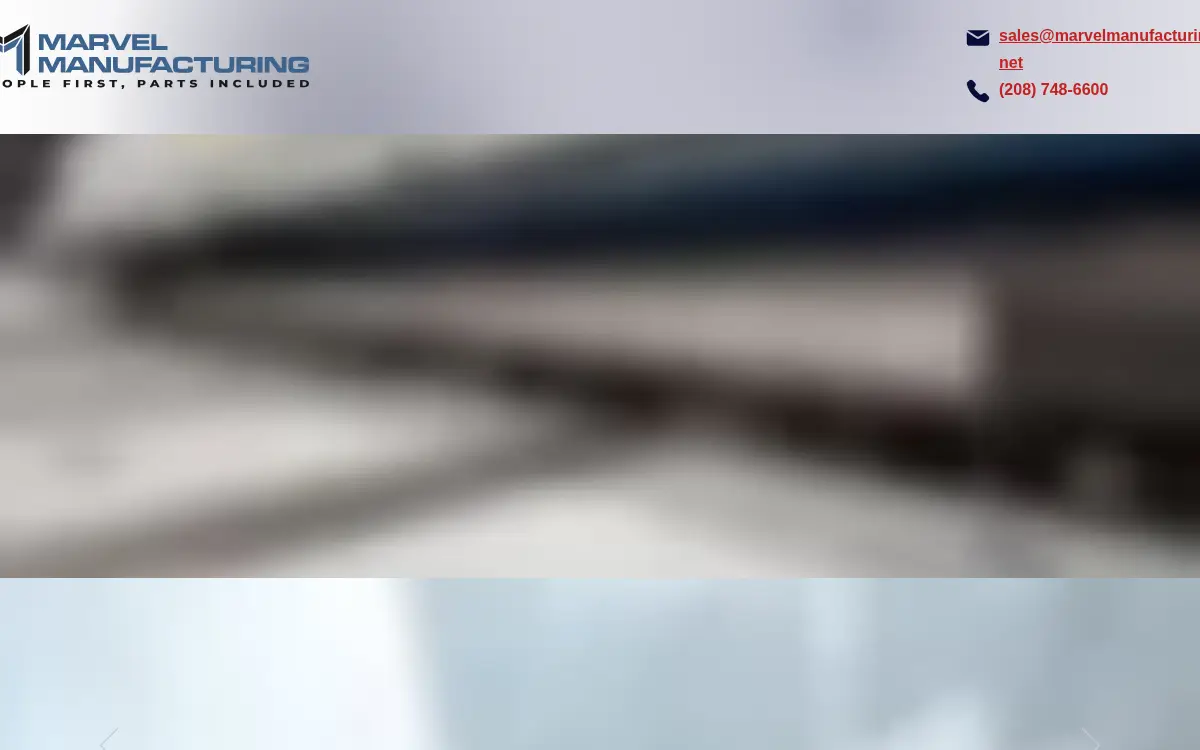 Homepage of Marvel Manufacturing LLC