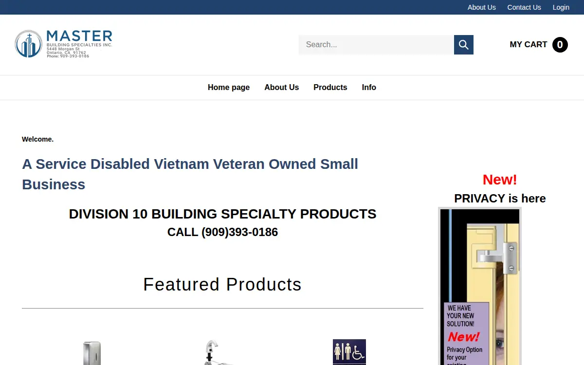 Homepage of Master Building Specialties INC