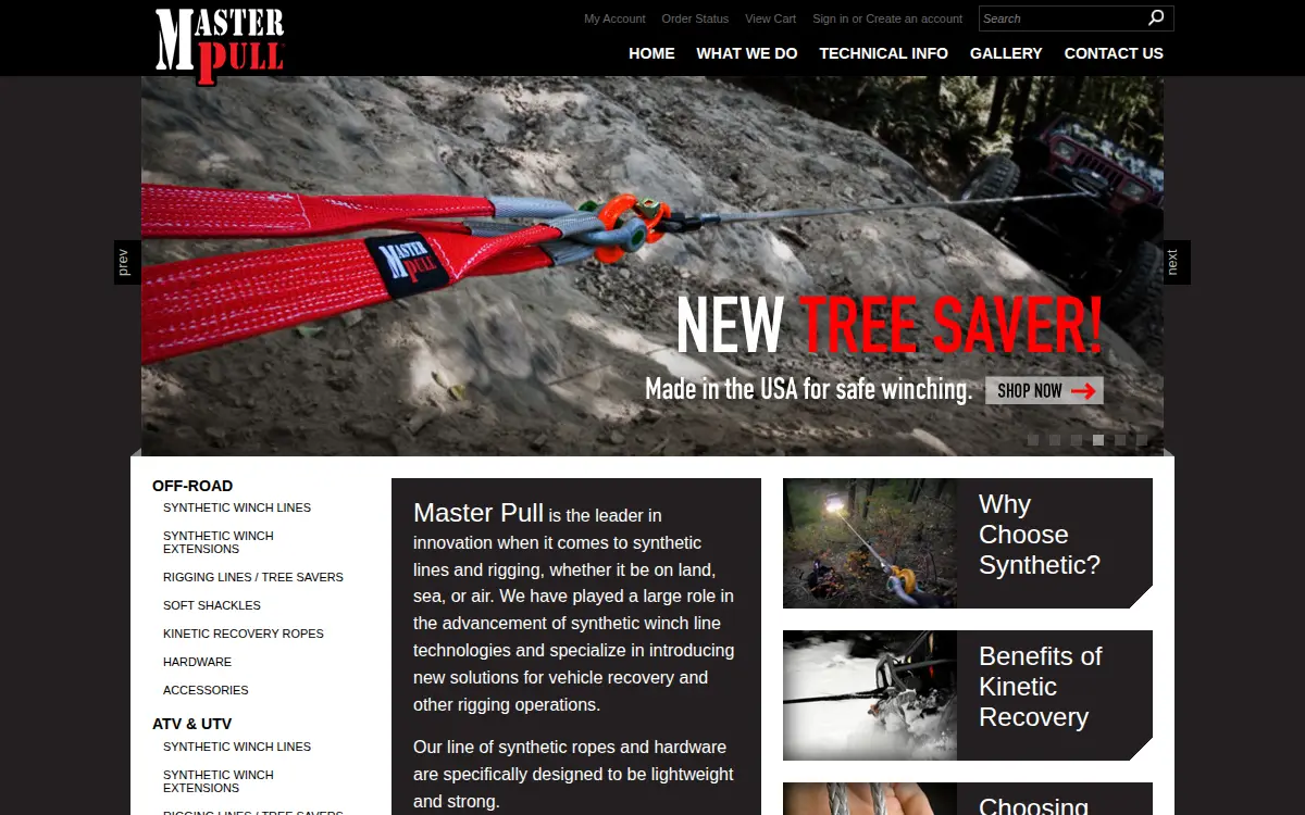 Homepage of Master-pull, LLC