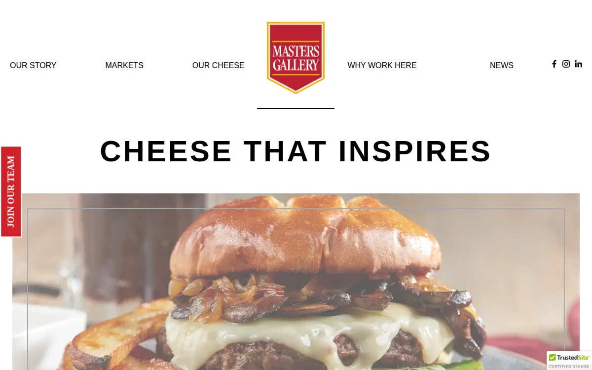 Homepage of Masters Gallery Foods, Incorporated