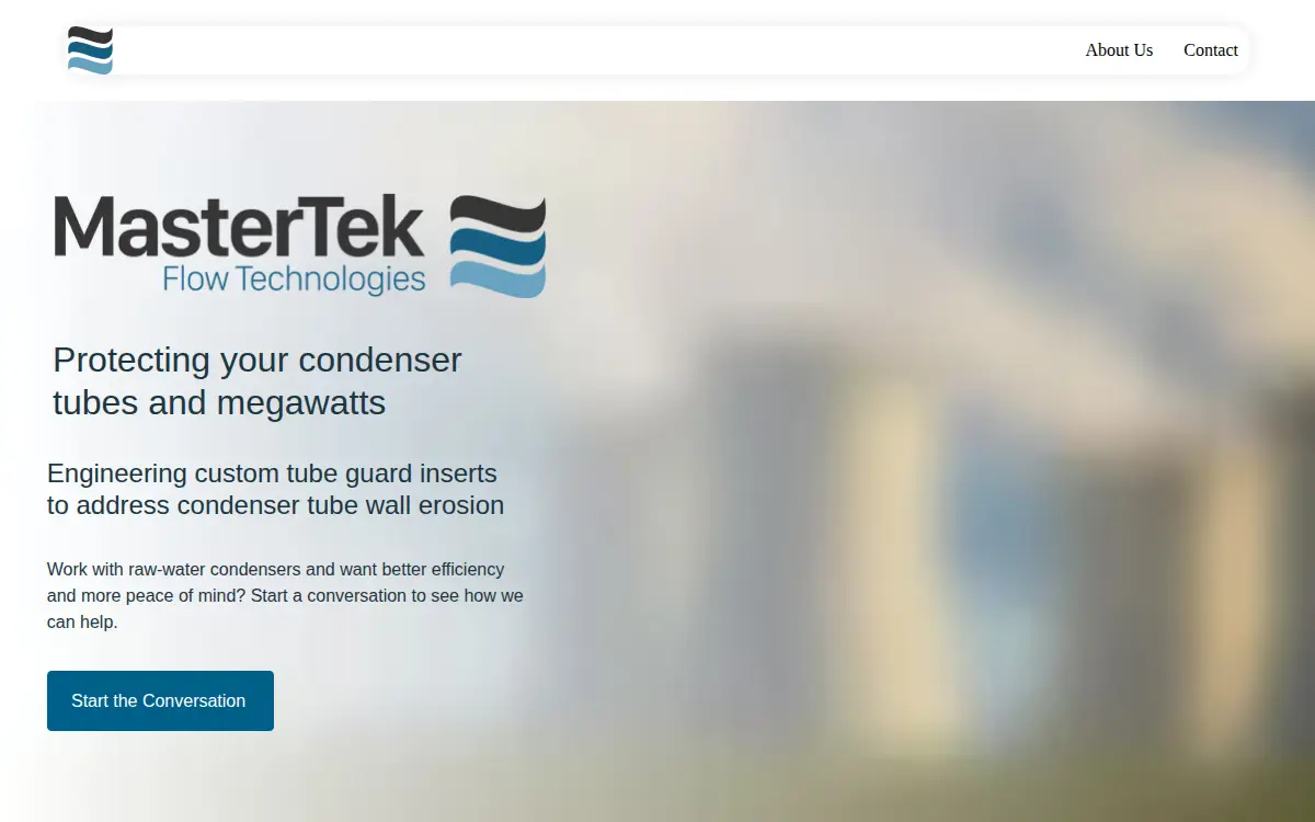 Homepage of Mastertek Flow Technologies LLC