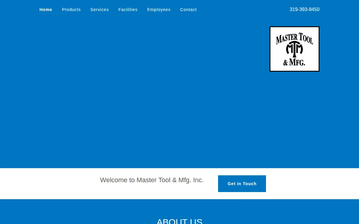 Homepage of Master Tool & Mfg., INC.