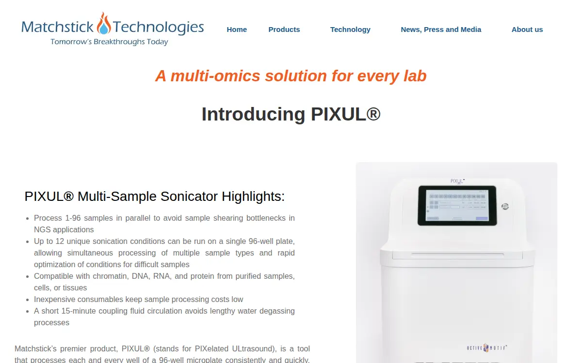 Homepage of Matchstick Technologies INC
