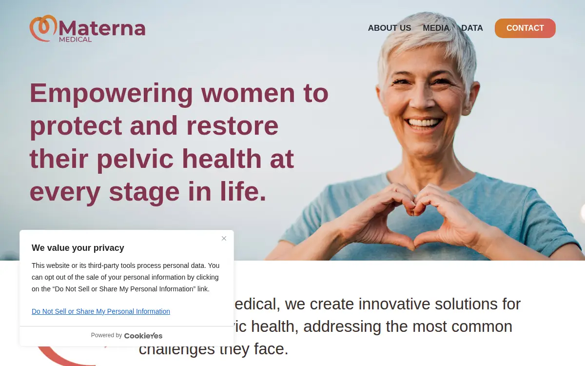 Homepage of Materna Medical, INC