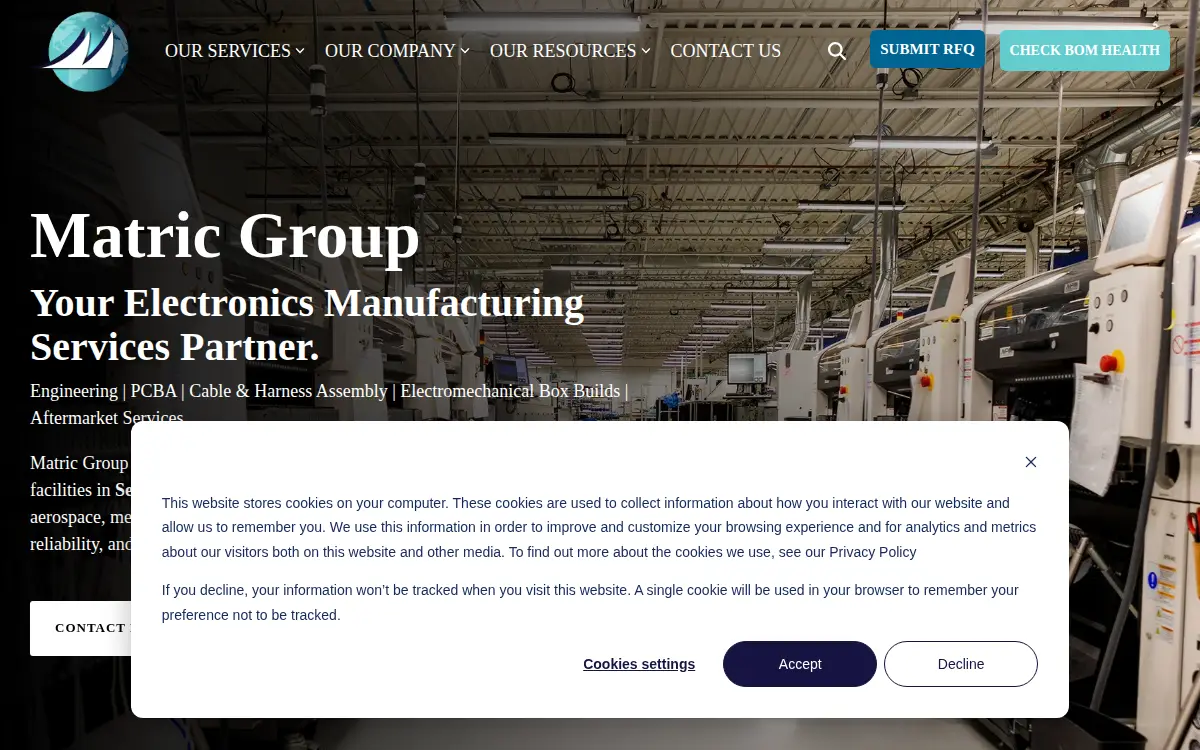 Homepage of Dynamic Manufacturing LLC