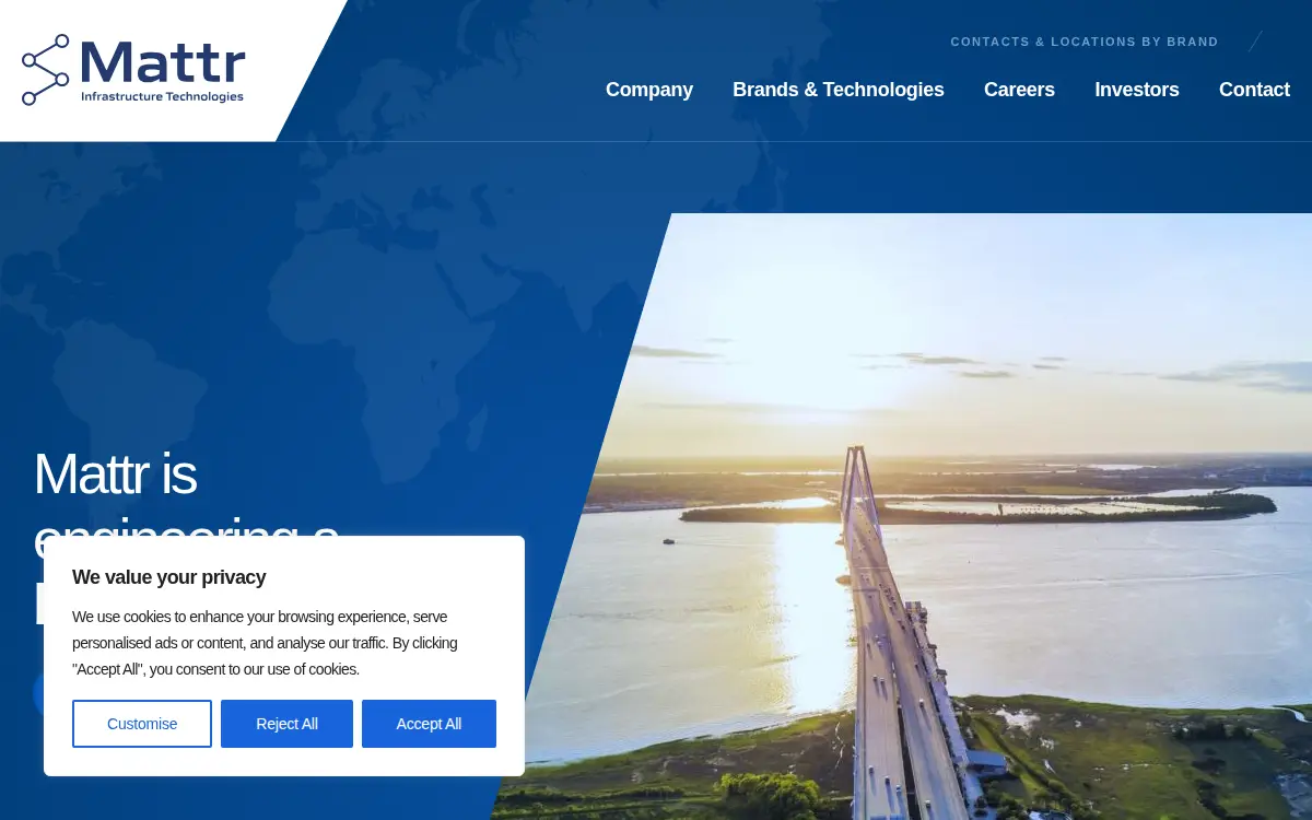 Homepage of Mattr US INC.