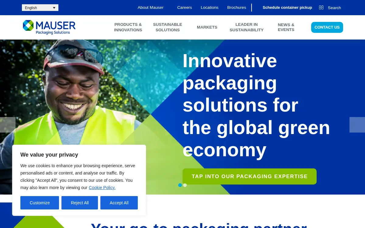 Homepage of Bway Corporation