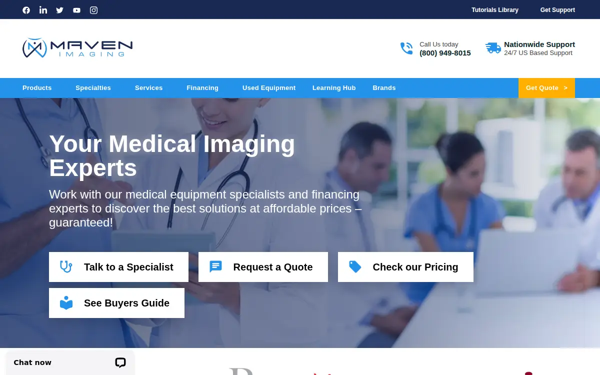 Homepage of Maven Imaging LLC