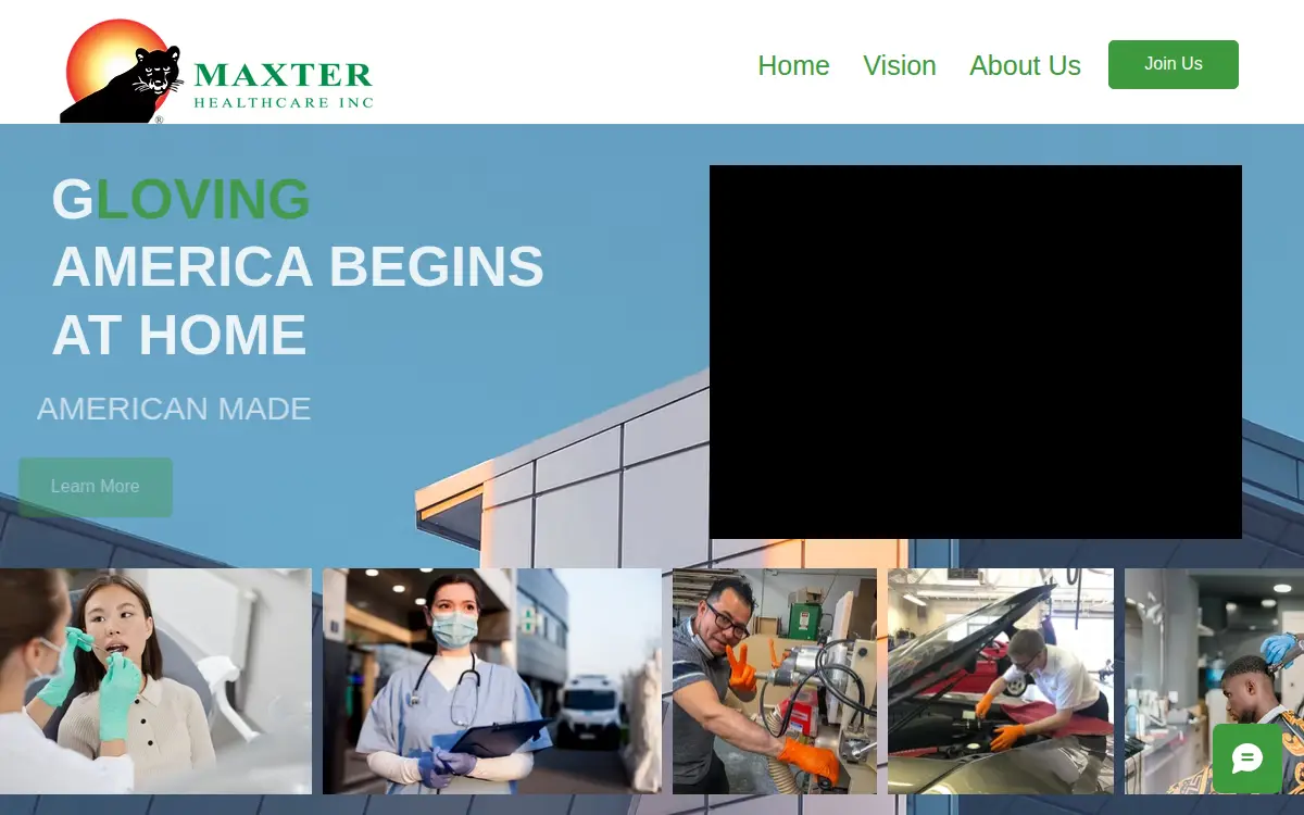 Homepage of Maxter Healthcare INC