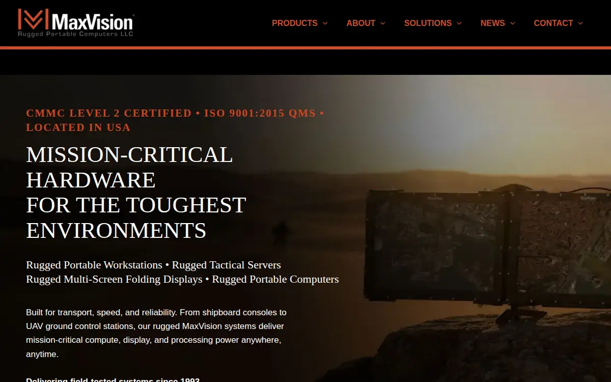 Homepage of Rugged Portable Computers LLC