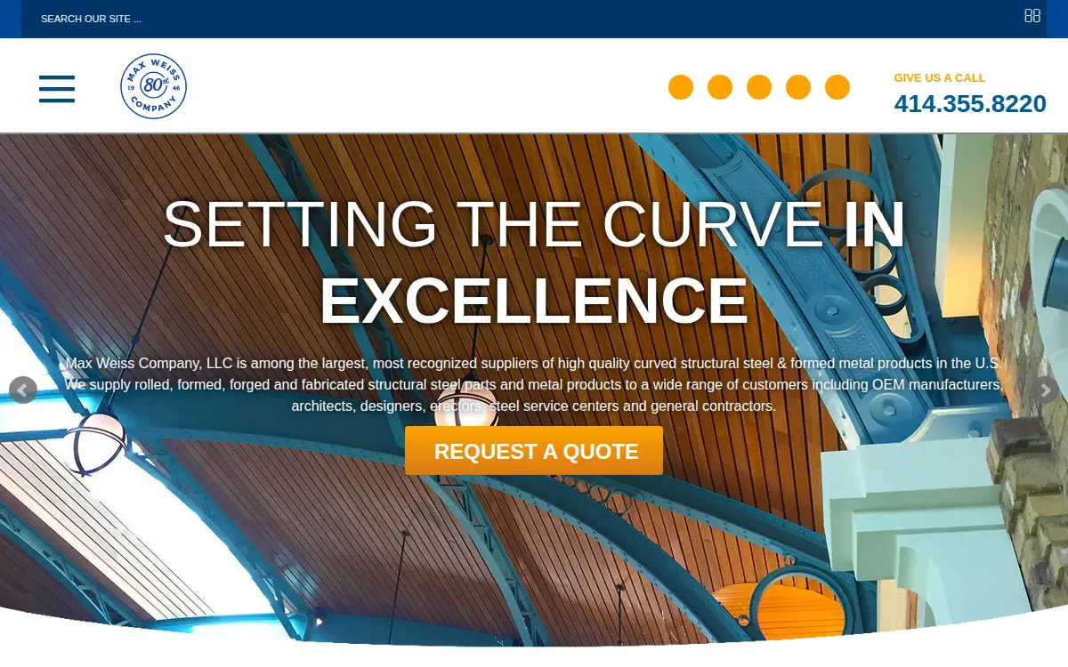 Homepage of Max Weiss CO LLC