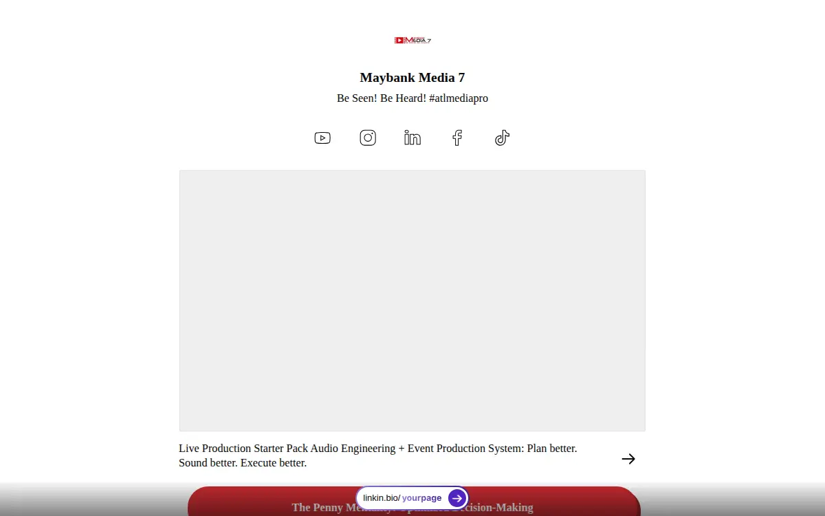Homepage of Maybank Media 7 LLC