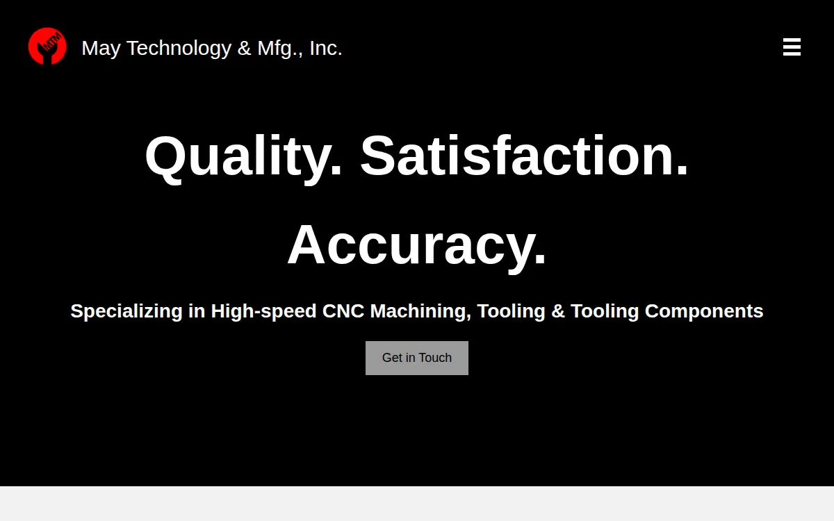 Homepage of May Tool and Mold Co., INC.