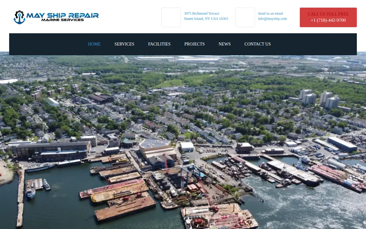 Homepage of May Ship Repair Contracting CORP.