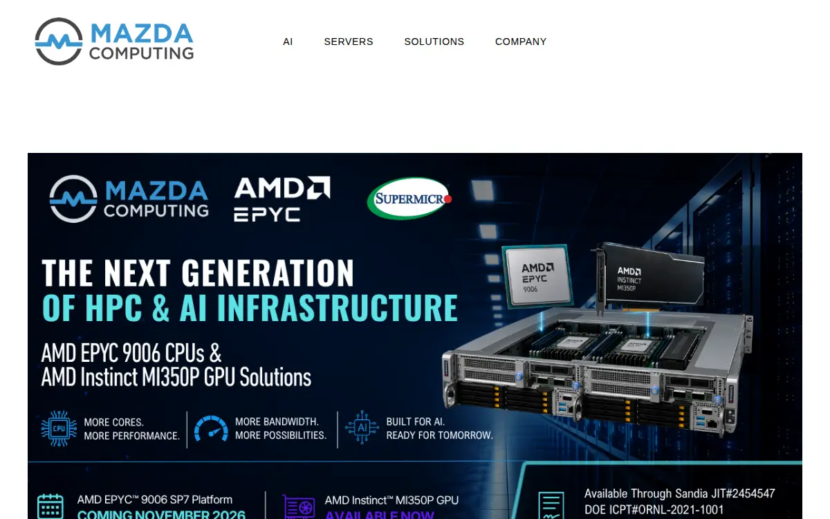 Homepage of Mazda Computing, INC