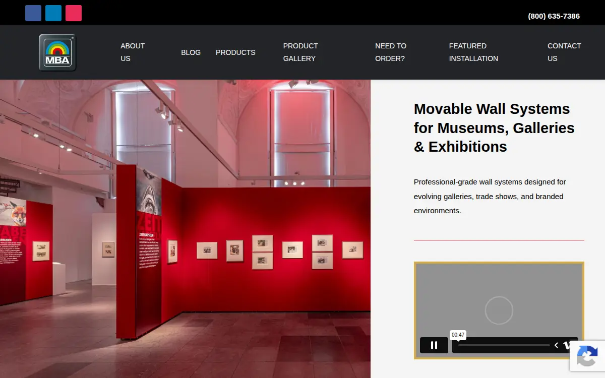 Homepage of Mba Design & Display Products Corporation