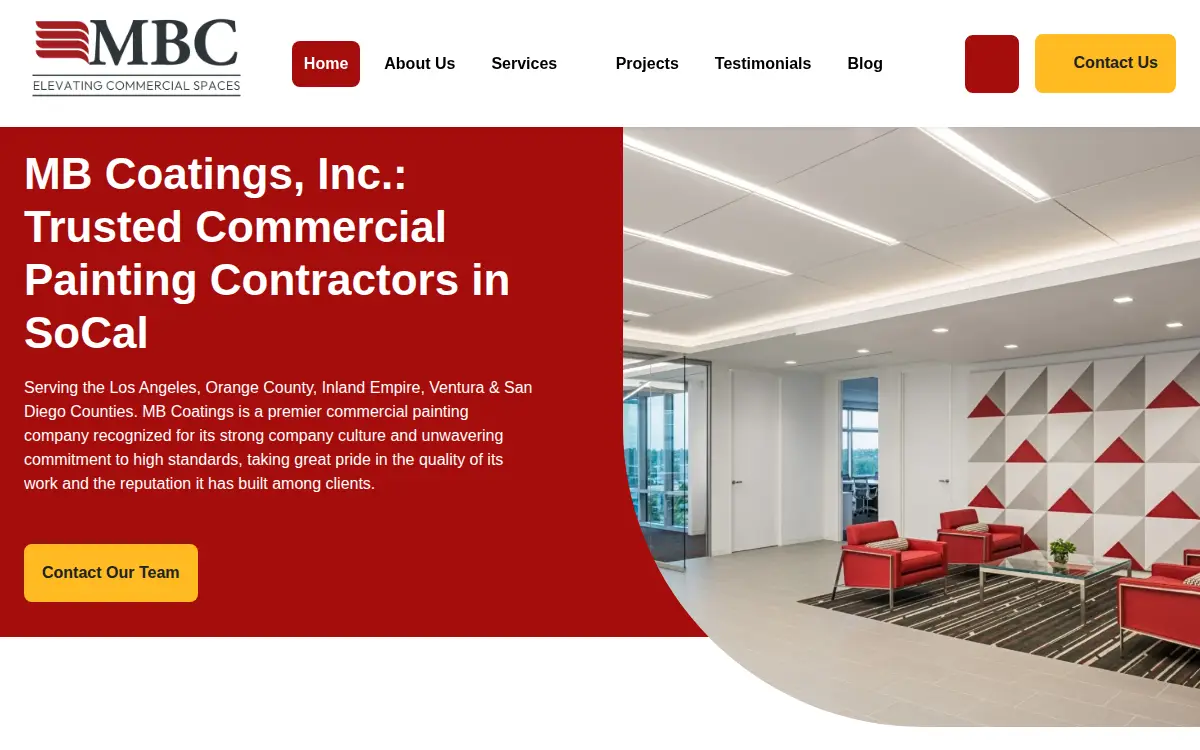 Homepage of Mb Coatings INC
