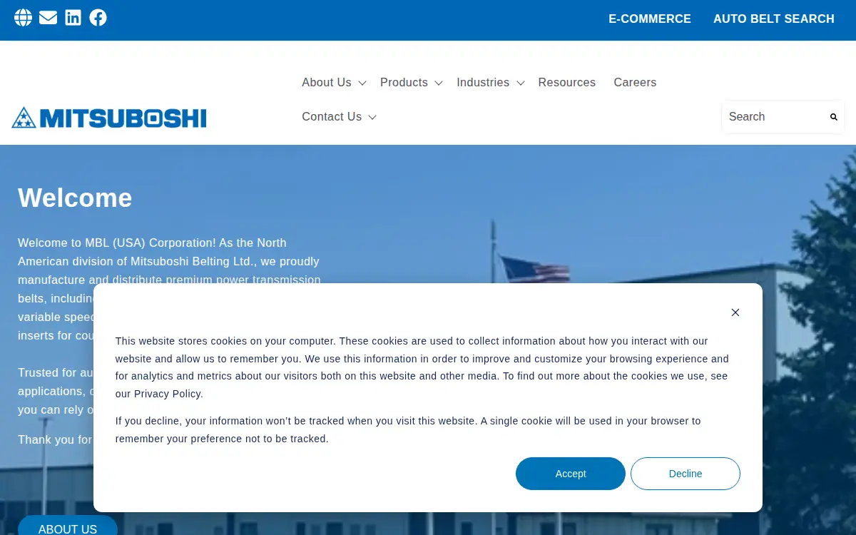Homepage of Mbl (usa) Corporation