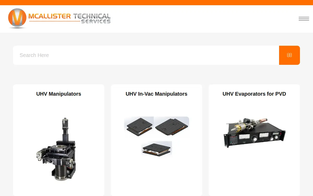 Homepage of Mcallister Technical Services, INC.