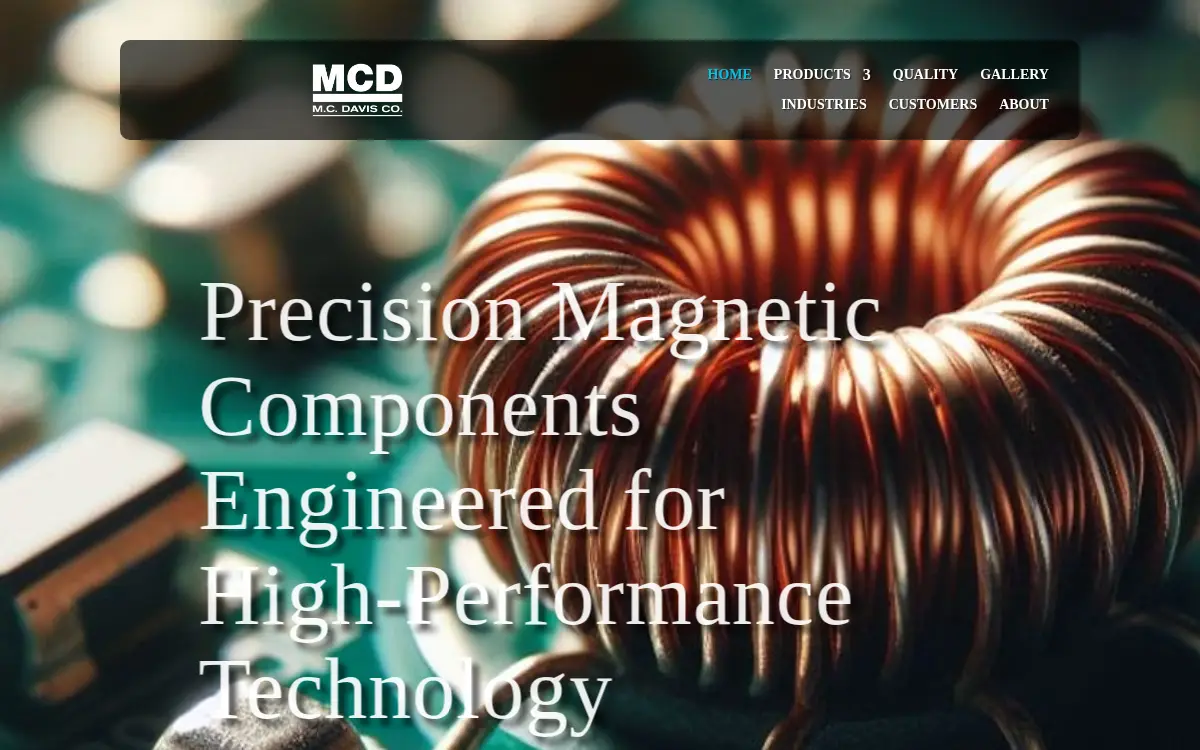 Homepage of Mc Davis Company, LLC.