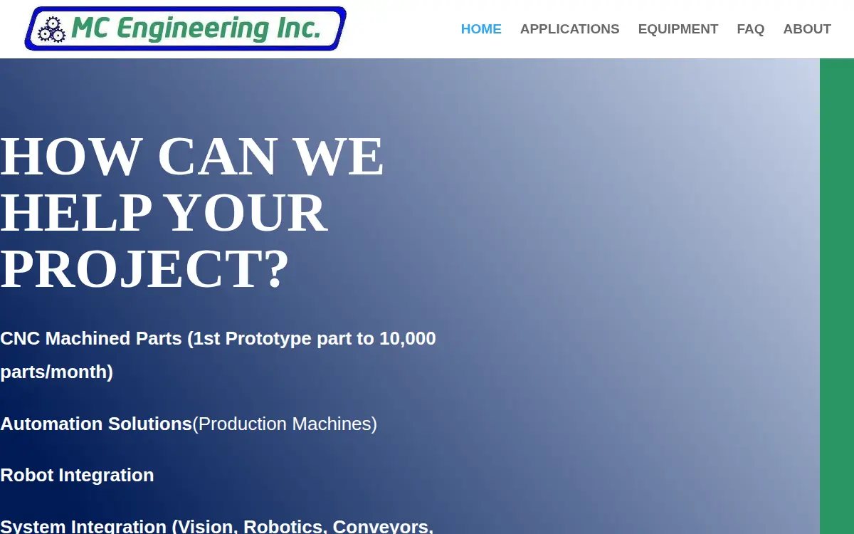 Homepage of Mc Engineering, INC