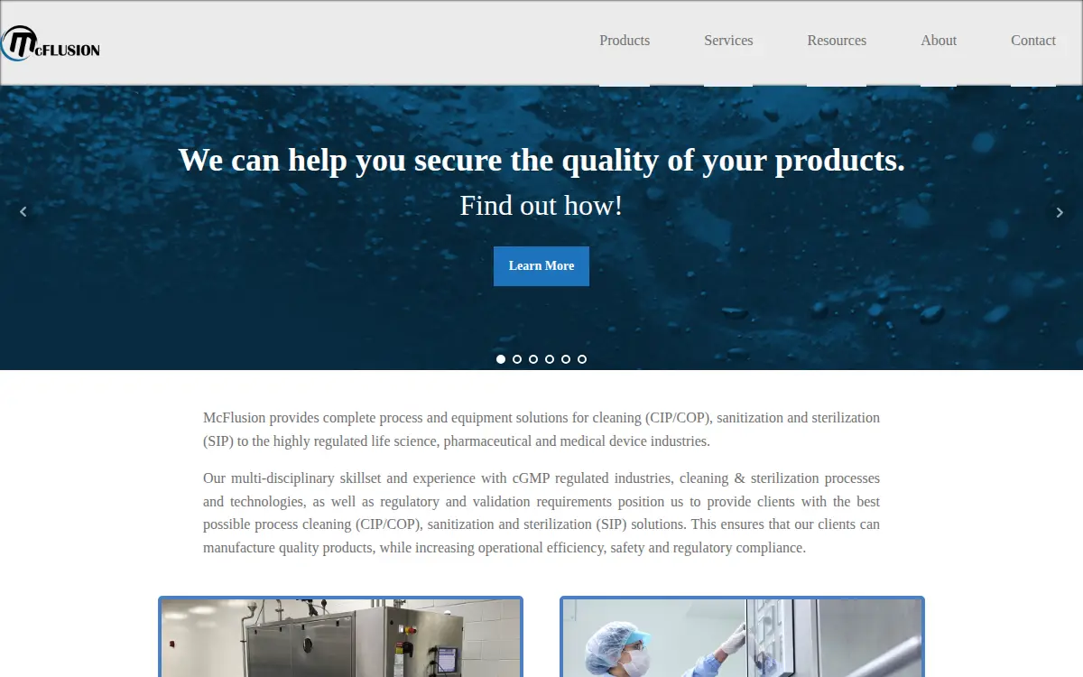 Homepage of Mcflusion INC