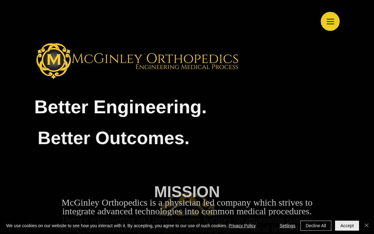 Homepage of Mcginley Orthopaedic Innovations, INC.