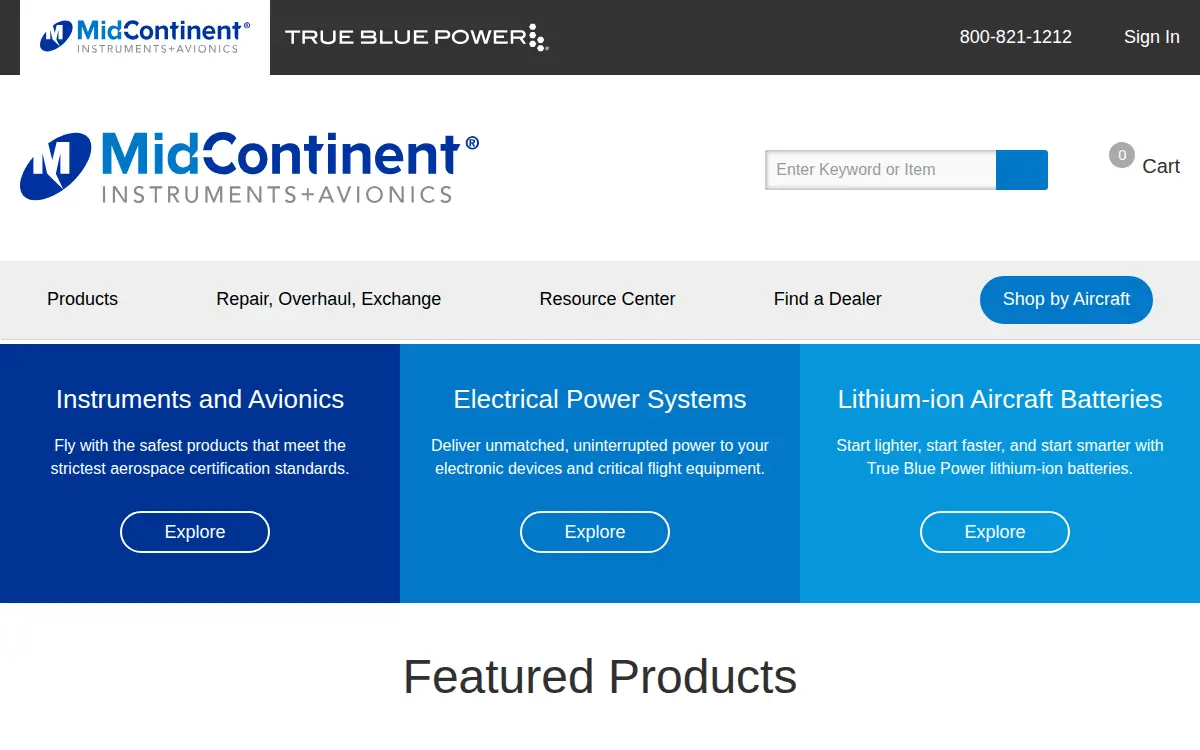 Homepage of Mid-continent Instrument Co, INC.