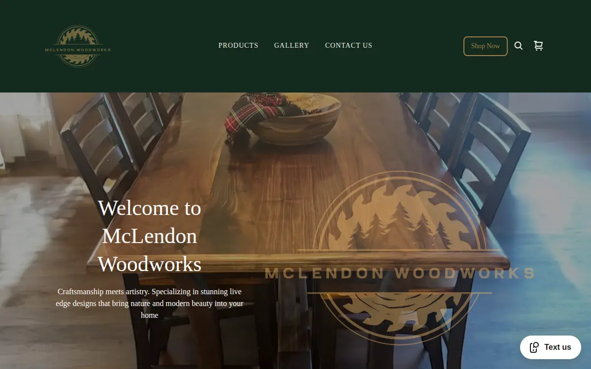 Homepage of Mclendon Woodworks LLC