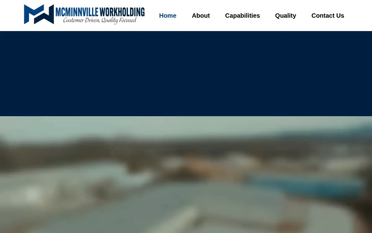 Homepage of Mcminnville Workholding, INC.
