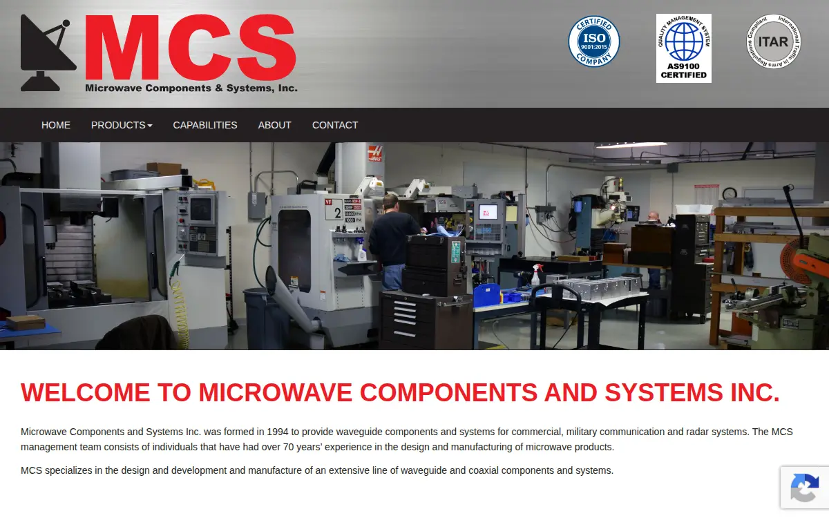 Homepage of Microwave Components & Systems, INC.