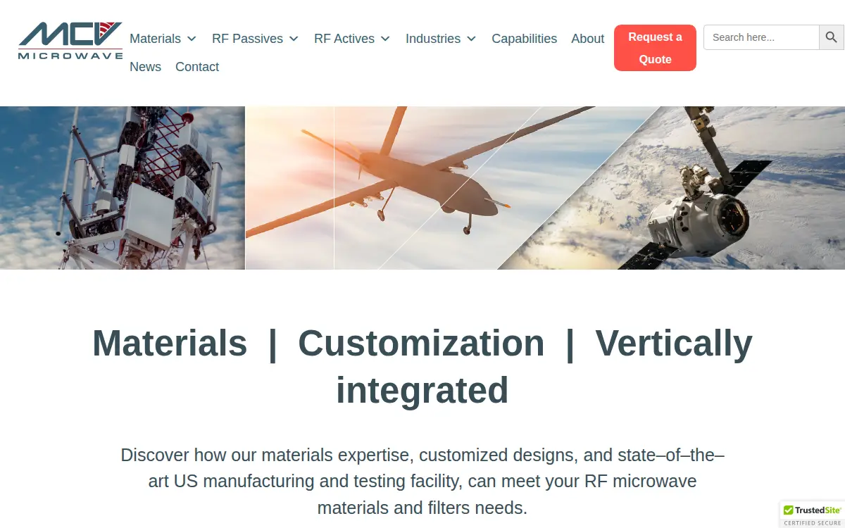 Homepage of Mcv Microwave East INC