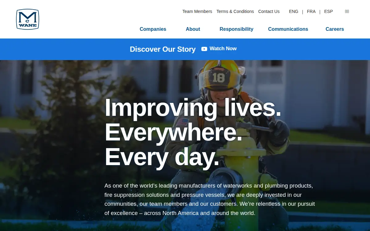 Homepage of Mcwane, INC.