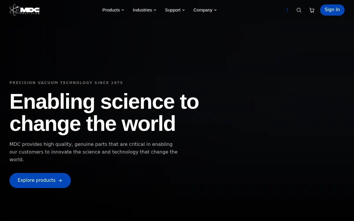 Homepage of Mdc Precision LLC