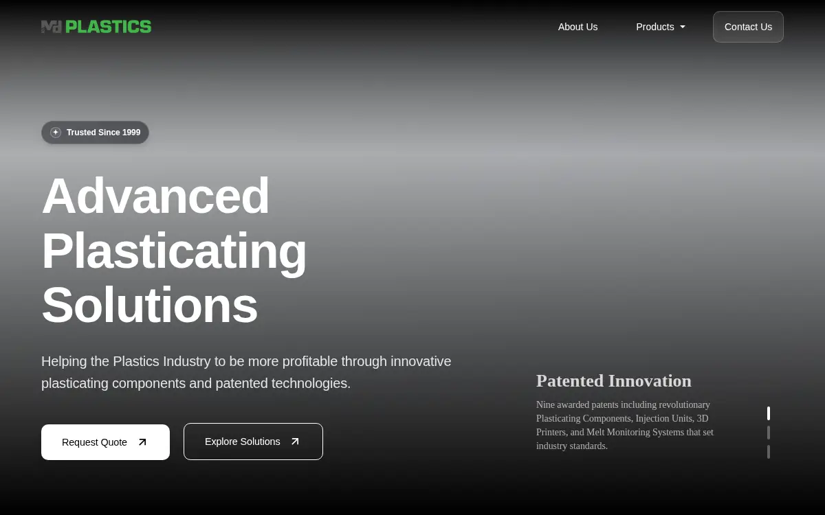 Homepage of Md Plastics INC.